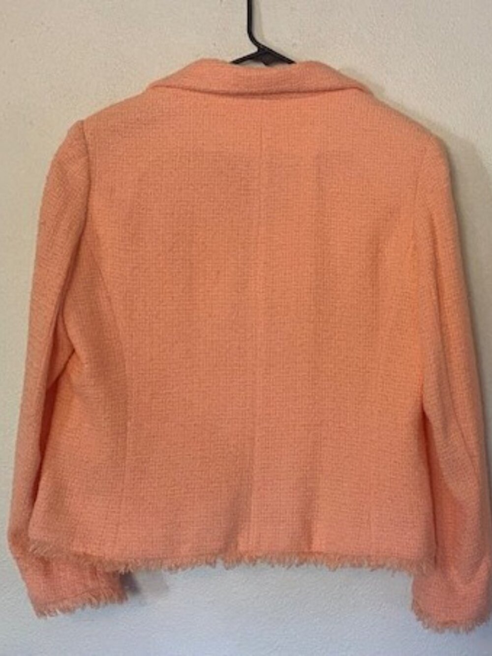 Sag Harbor Long Sleeve Fringed Blazer with Pockets - Picture 2 of 3